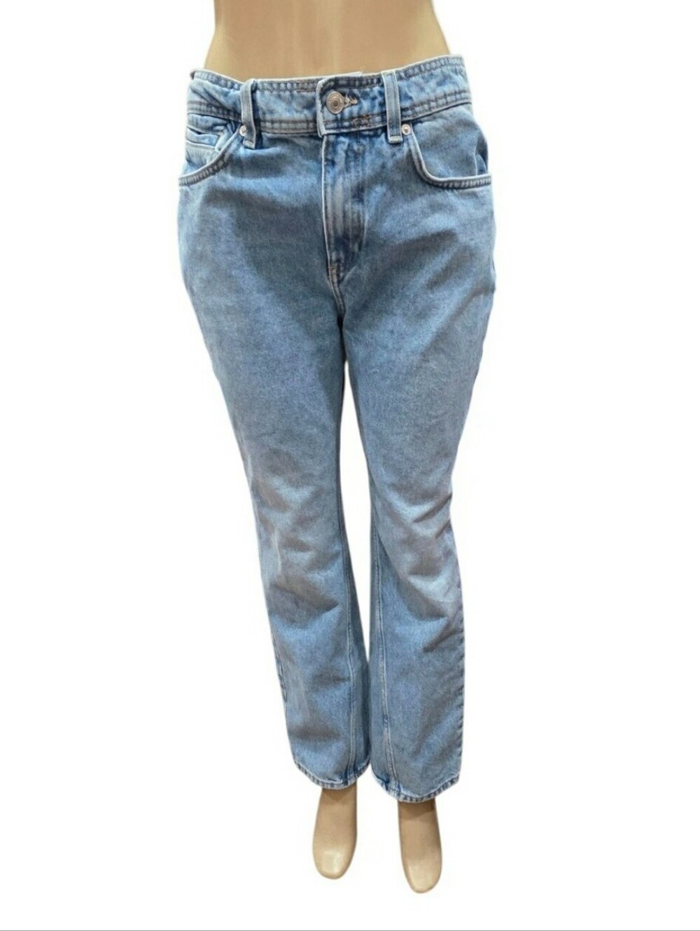 We The Free Women 29 Union Blue Denim Xena High Rise Slim Straight Jeans - Picture 1 of 14